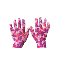 Перчатки рабочие Inter Globus Цветы розовые нейлоновые, 1 пара (цвета в ассортменте)